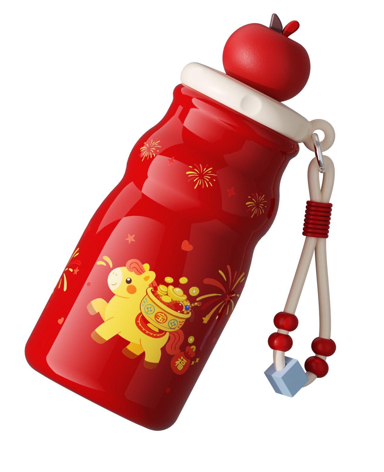 Mini Glass Bottle with Fur Cover - Tumblers.top OEM
